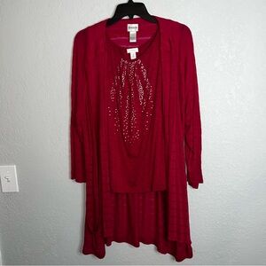 Chico’s Long Cardigan and Tank Set.